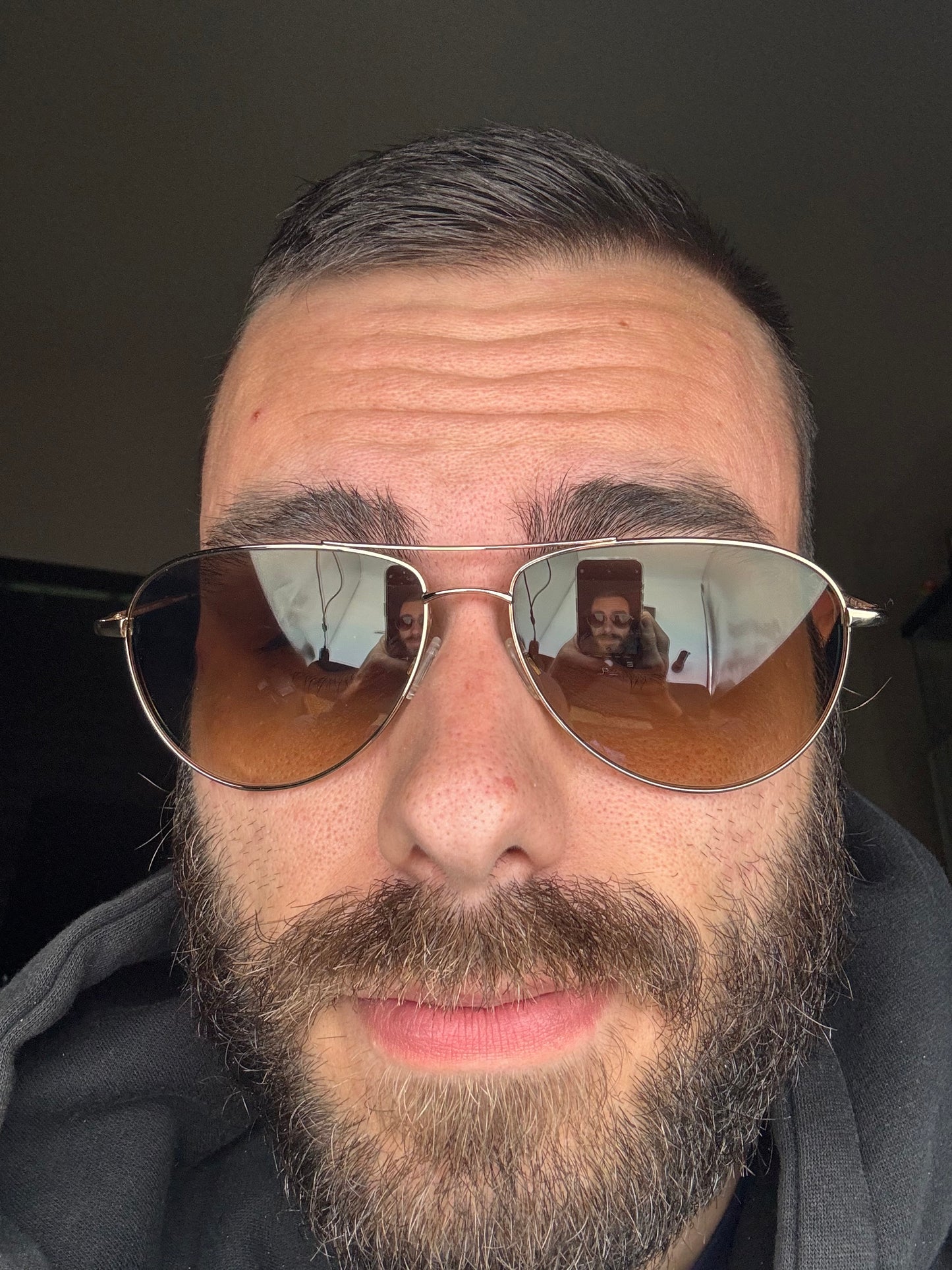 Oliver Peoples Benedict 62mm OV 1002 524251 Gold Gradient Brown Photochromic VFX Lens Preowned