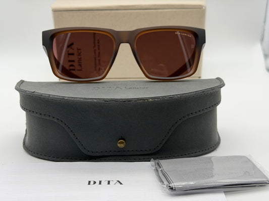 Dita Lancier 54mm LSA - 712 Gold Sand / Copperhead Brown Land Lens - Brown Polarized Japan NEW