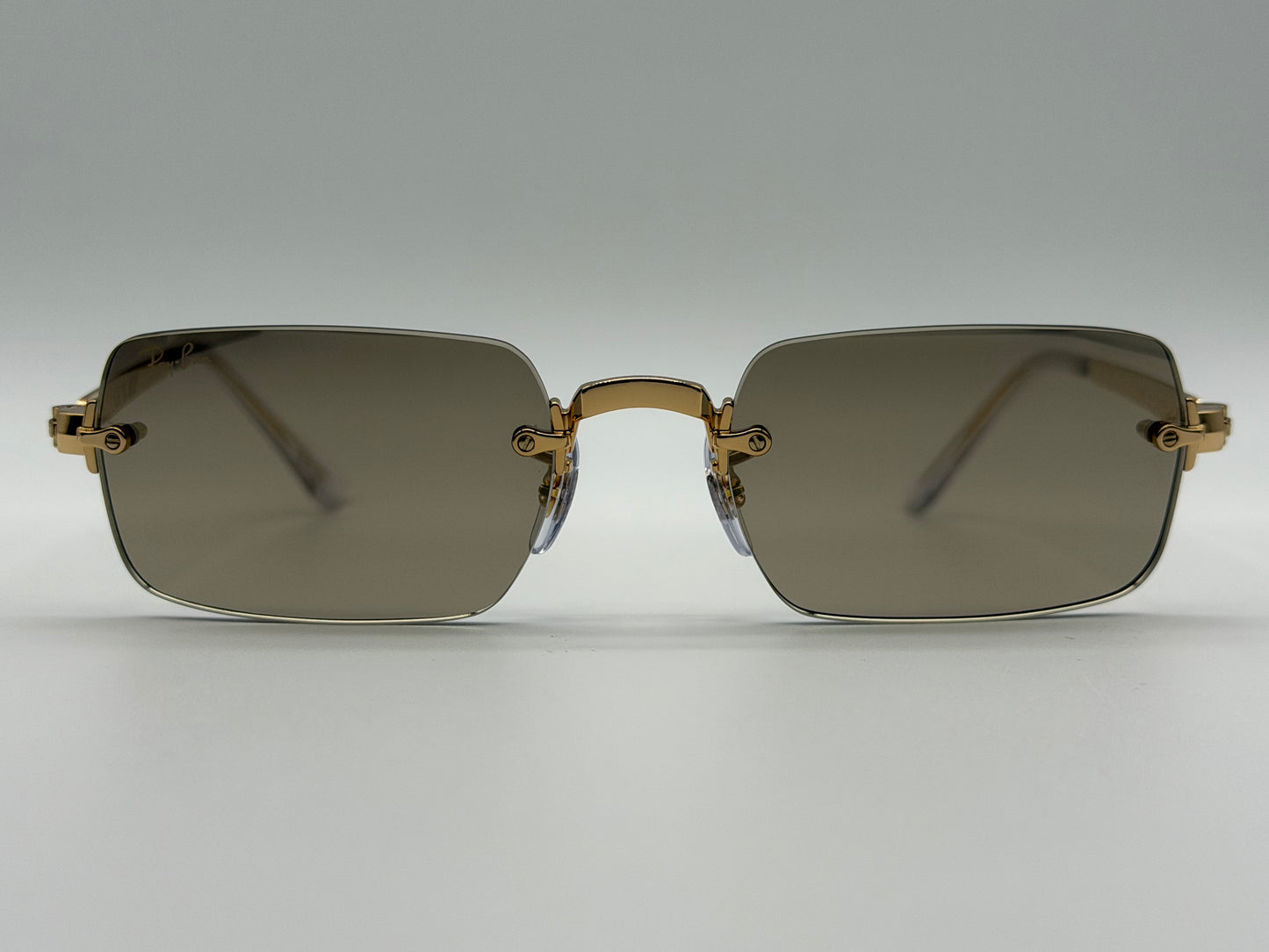 Ray-Ban ASAP Rocky RB 3928 54mm Rimless Gold Metal / brown Mirror Gradient 001 / 71 Open Box