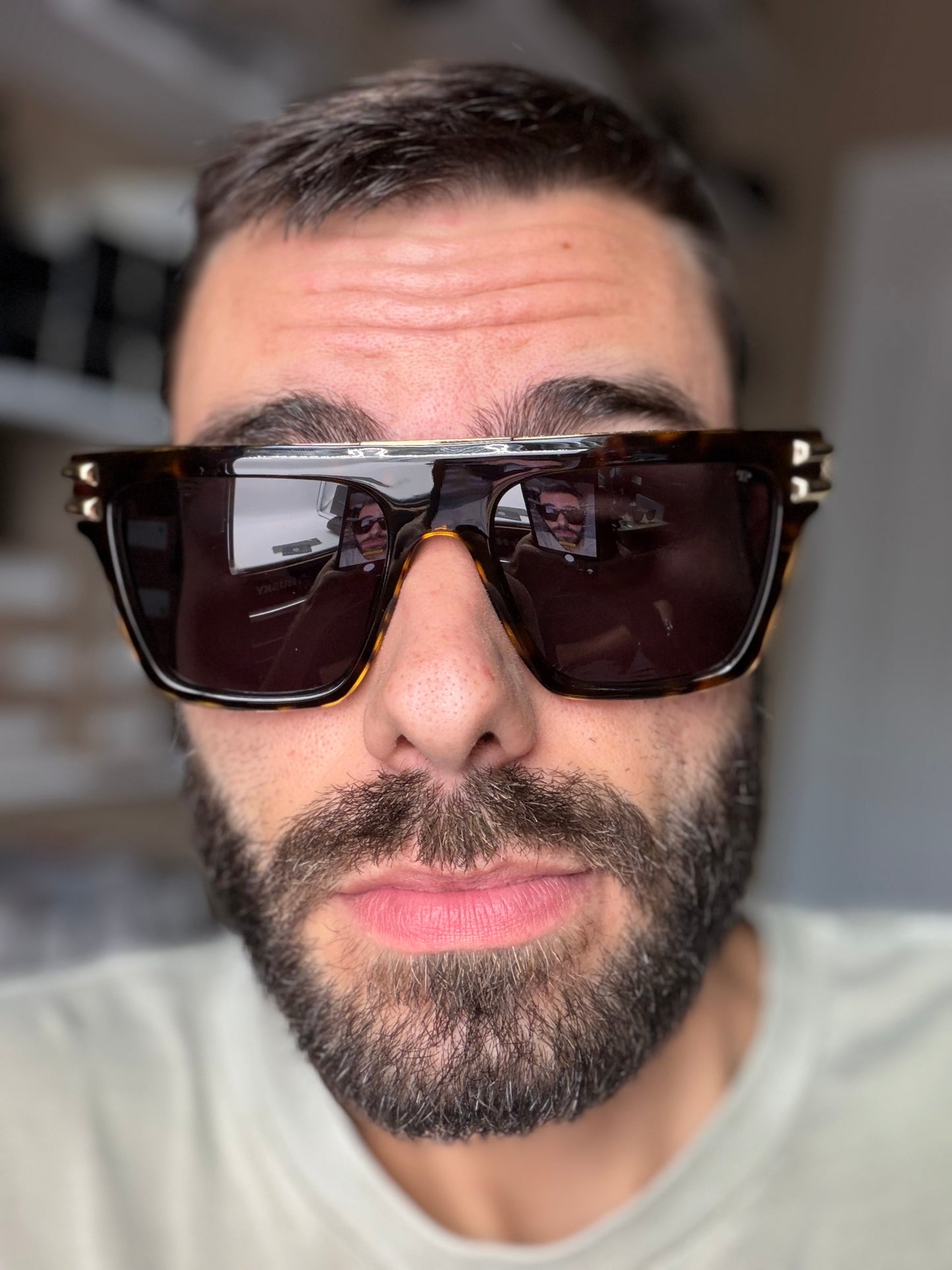 PHILIPP PLEIN Icon 56mm Dark Havana / Gray Lens SPP 108 0722 Italy NEW