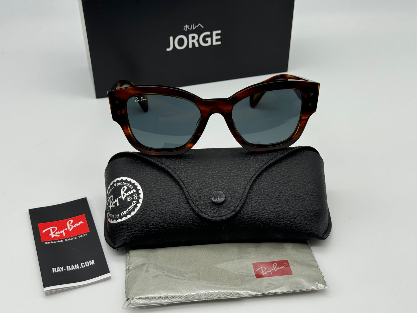 Ray-Ban Jorge 52mm RB 7681 SF 954/R5 Stripped Havana / Blue NEW Japan NEW