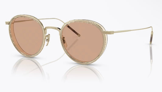 Oliver Peoples TK-8 48mm Titanium Gold / Buff - Demo Lens OV 1318 T 5327 Japan NEW