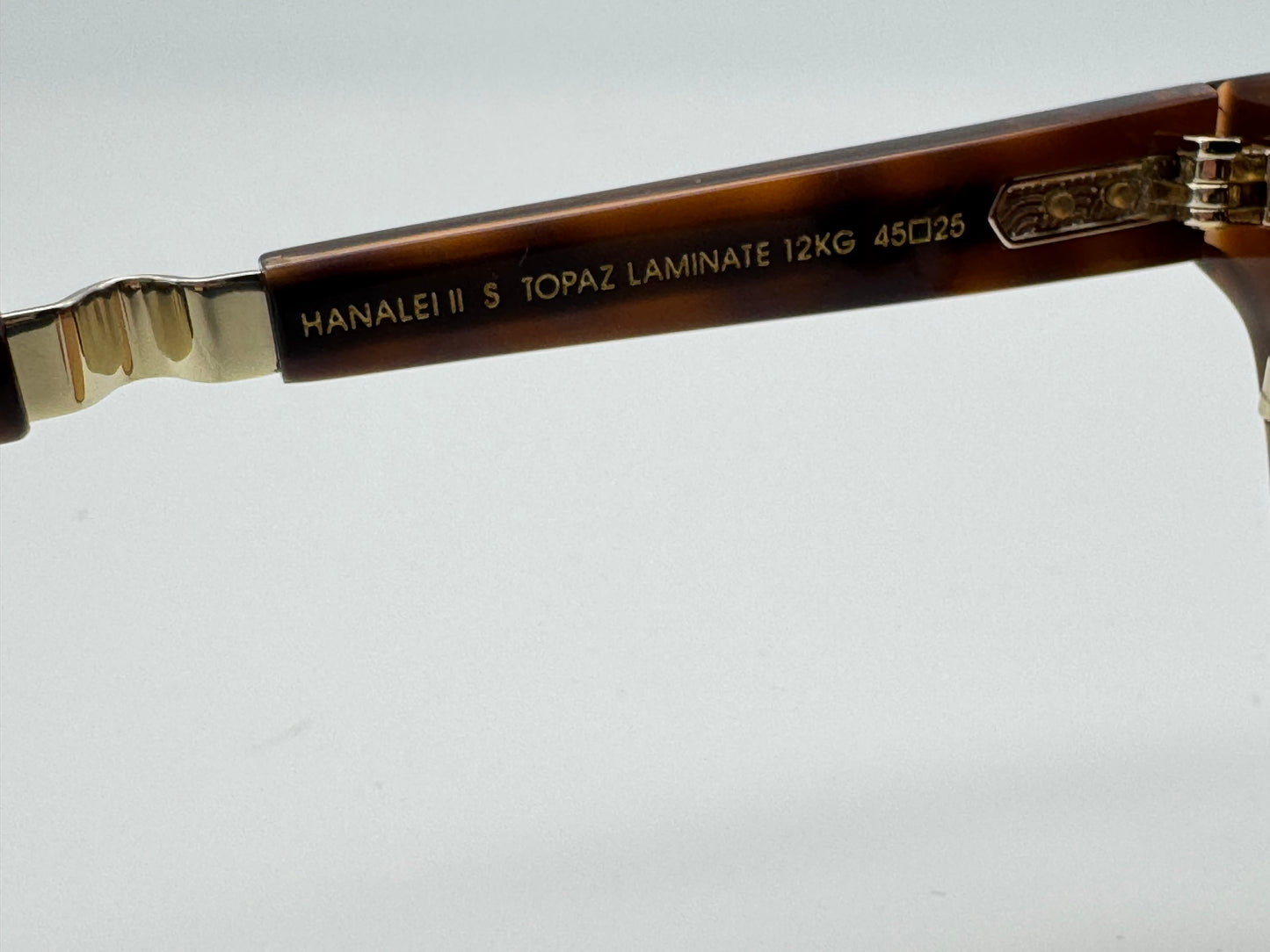 MR. LEIGHT HANALEI II 45mm TOPL 12KG / DCHG Topaz Laminate 12k White Gold Japan NEW