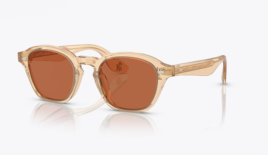 Oliver Peoples Peppe 48mm OV5517SU 176653 Champagne / Persimmon Sunglasses Italy NEW