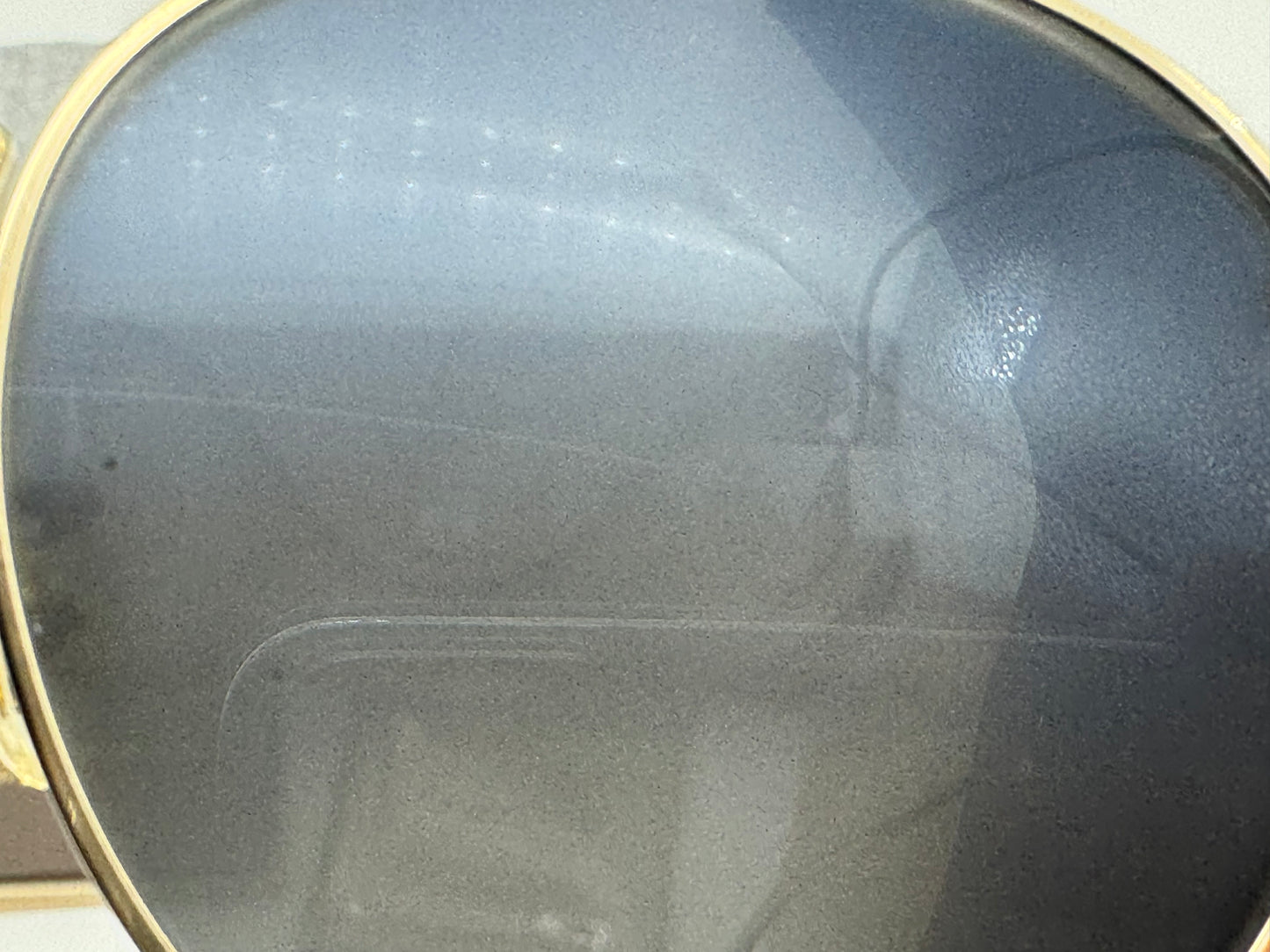 Oliver Peoples Brunello Cucinelli Cesarino - L OV 1323 SM Gold / Sequoia Leather Carbon Gray Glass Italy NEW