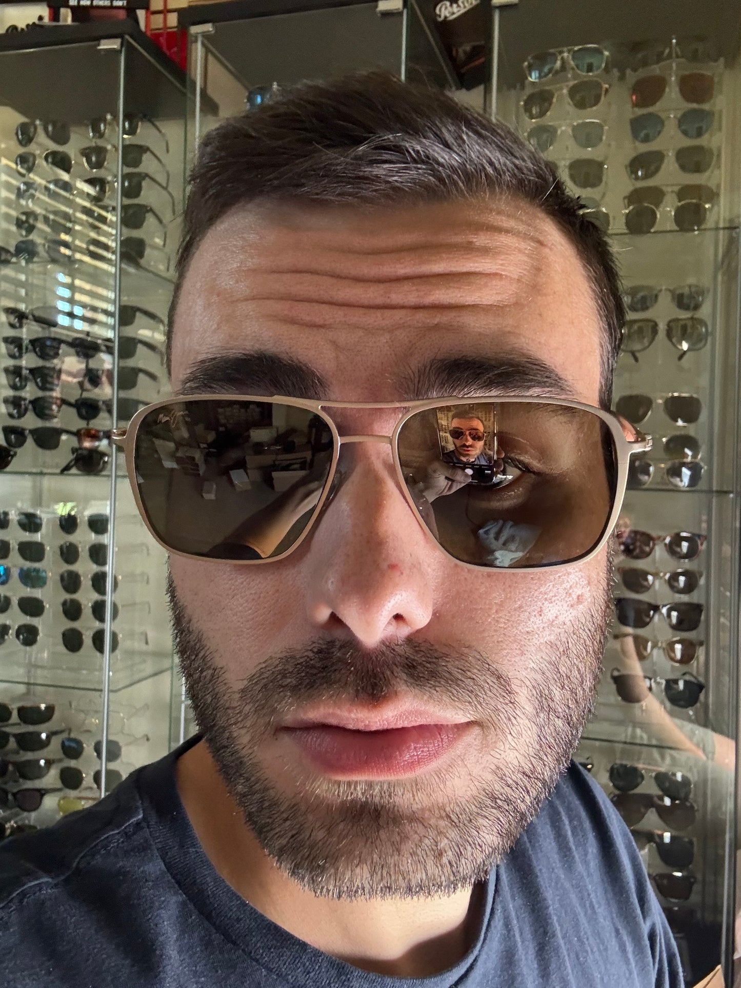 Maui Jim Beaches 57mm H541-16 Satin Gold / HCL Bronze Brown Polarized Sunglasses