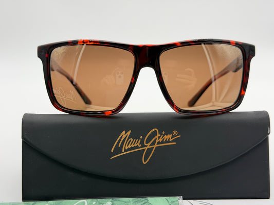 Maui Jim Mamalu Bay 60mm Cherry Tortoise / HCL Bronze Polarized Super Thin Glass MJ0610S-003 Italy NEW