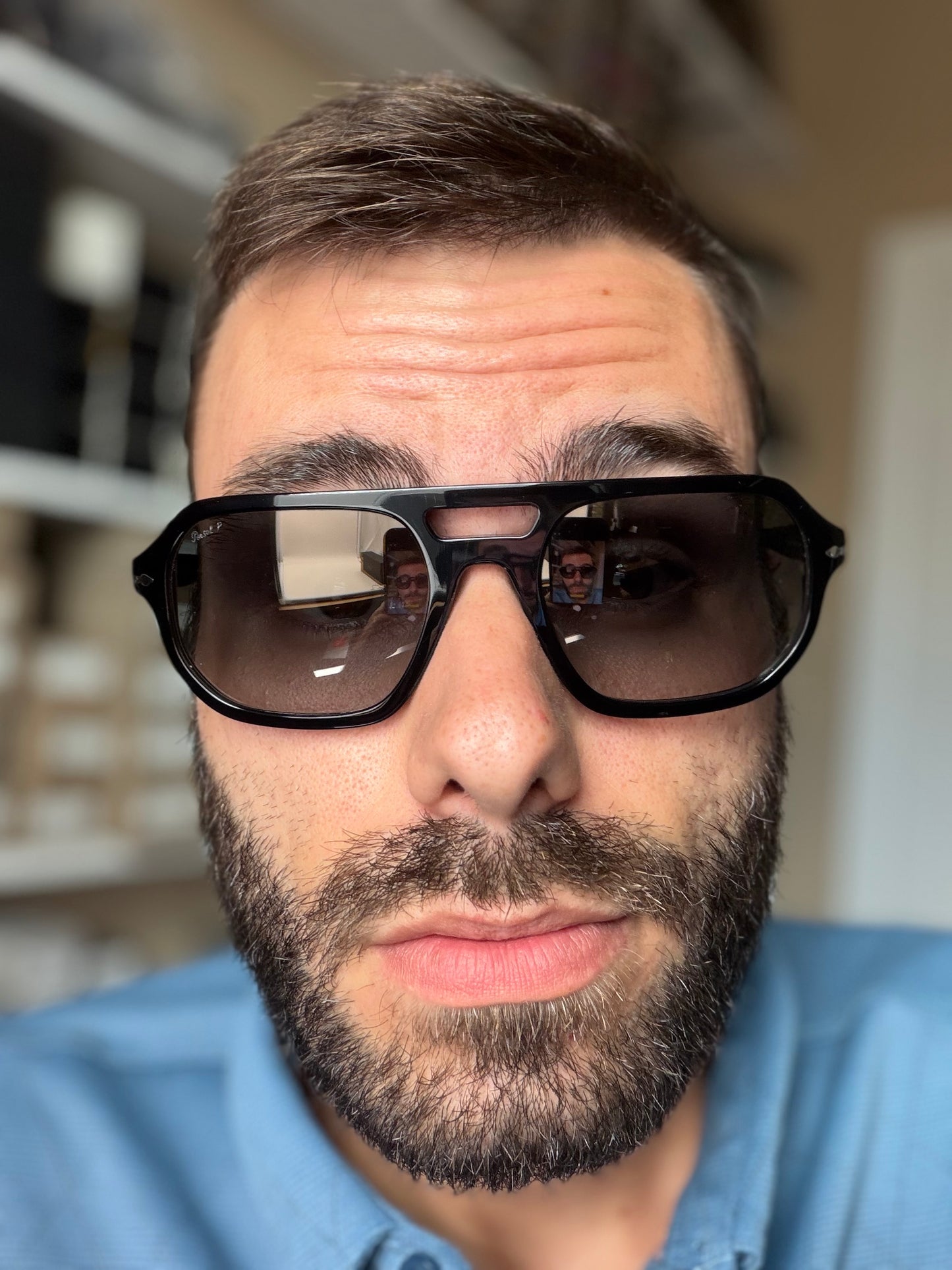 Persol Guido PO 3392 S 56mm Black / Gray Gradient Polarized 95 / M3 Itlay NEW