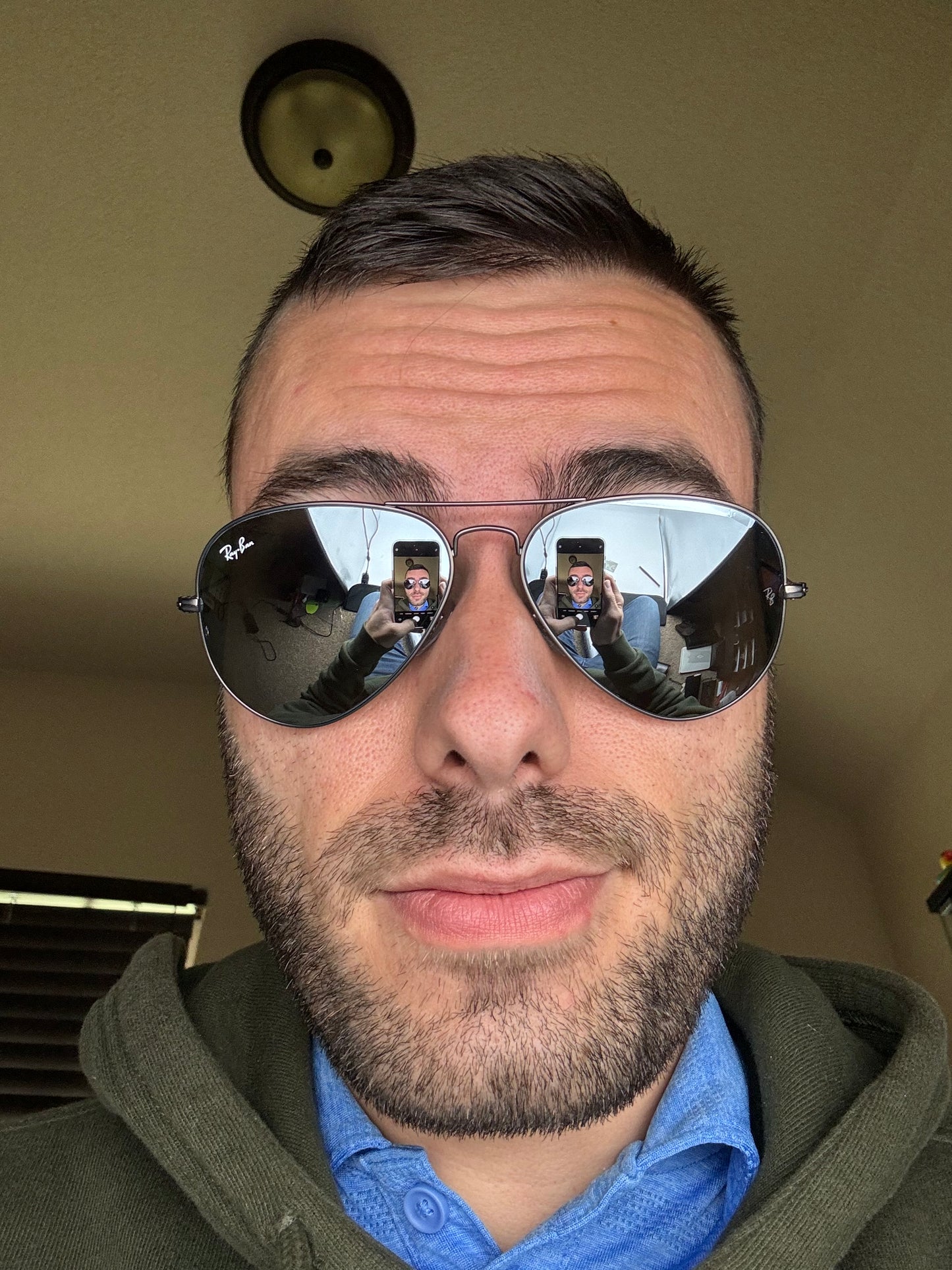 Ray-Ban Aviator 58mm Limited Edition Coors Light RB 3025 029 / 30 Gunmetal Blue Flash lens Italy New