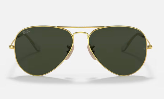 Ray-Ban Aviator 58mm RB 3025 Aviation Collection Gold / G-15 Glass lens W3400 Italy NEW