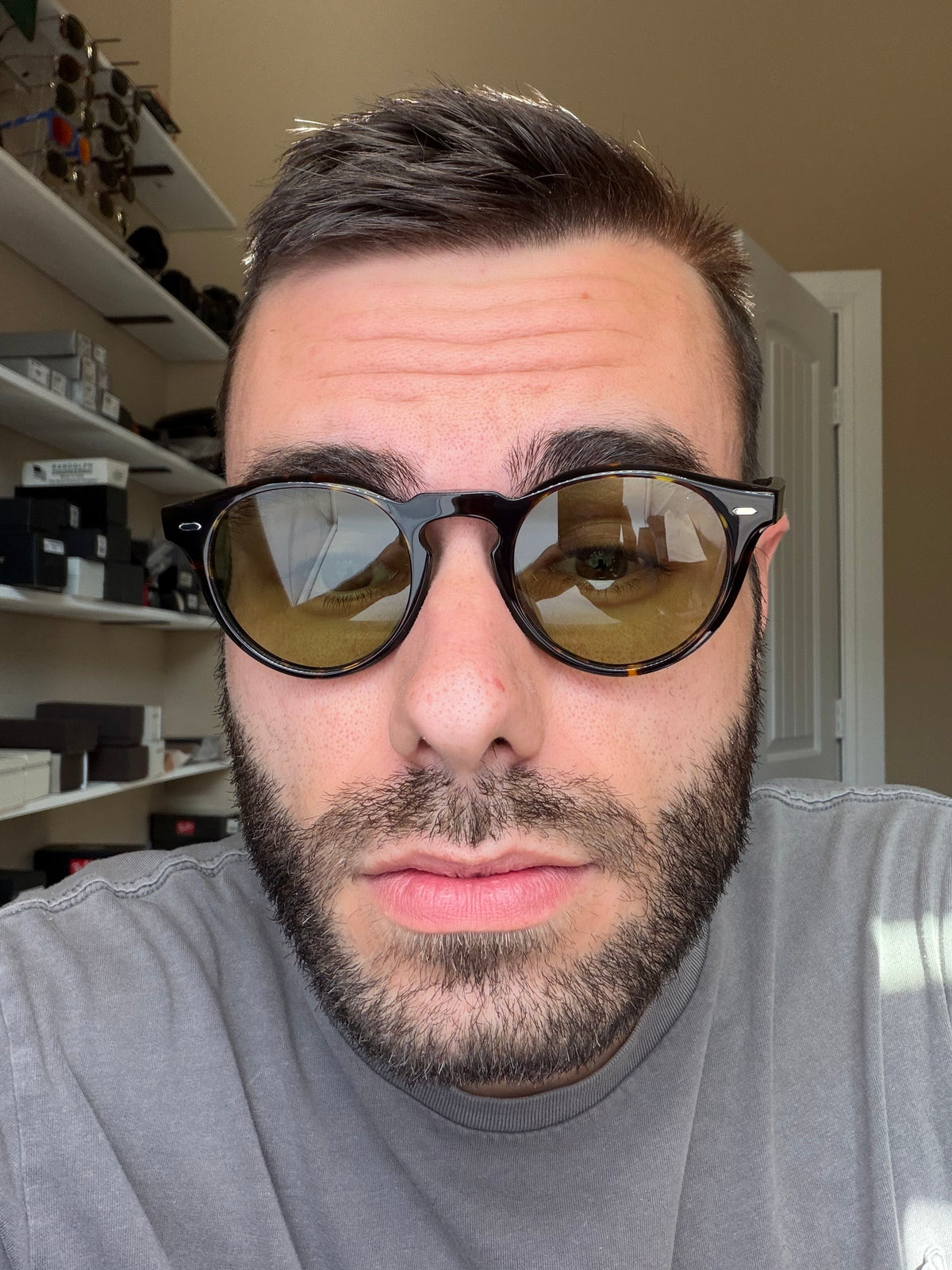 Oliver Peoples N.07 SUN Atago Tortoise / Fern Wash to Dark Crystal Photochromic OV 5587SU Japan New