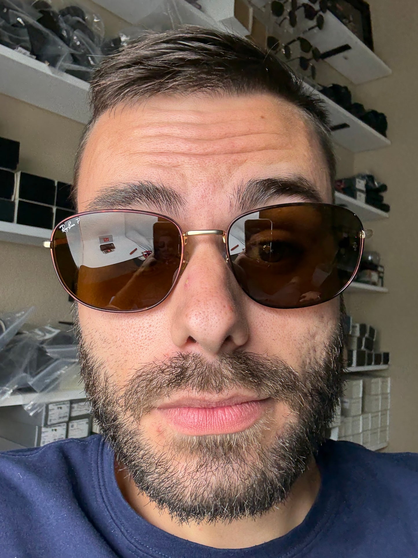 Ray-Ban RB 3754 60mm Matte Havana / Matte Gold - Brown Polarized NEW