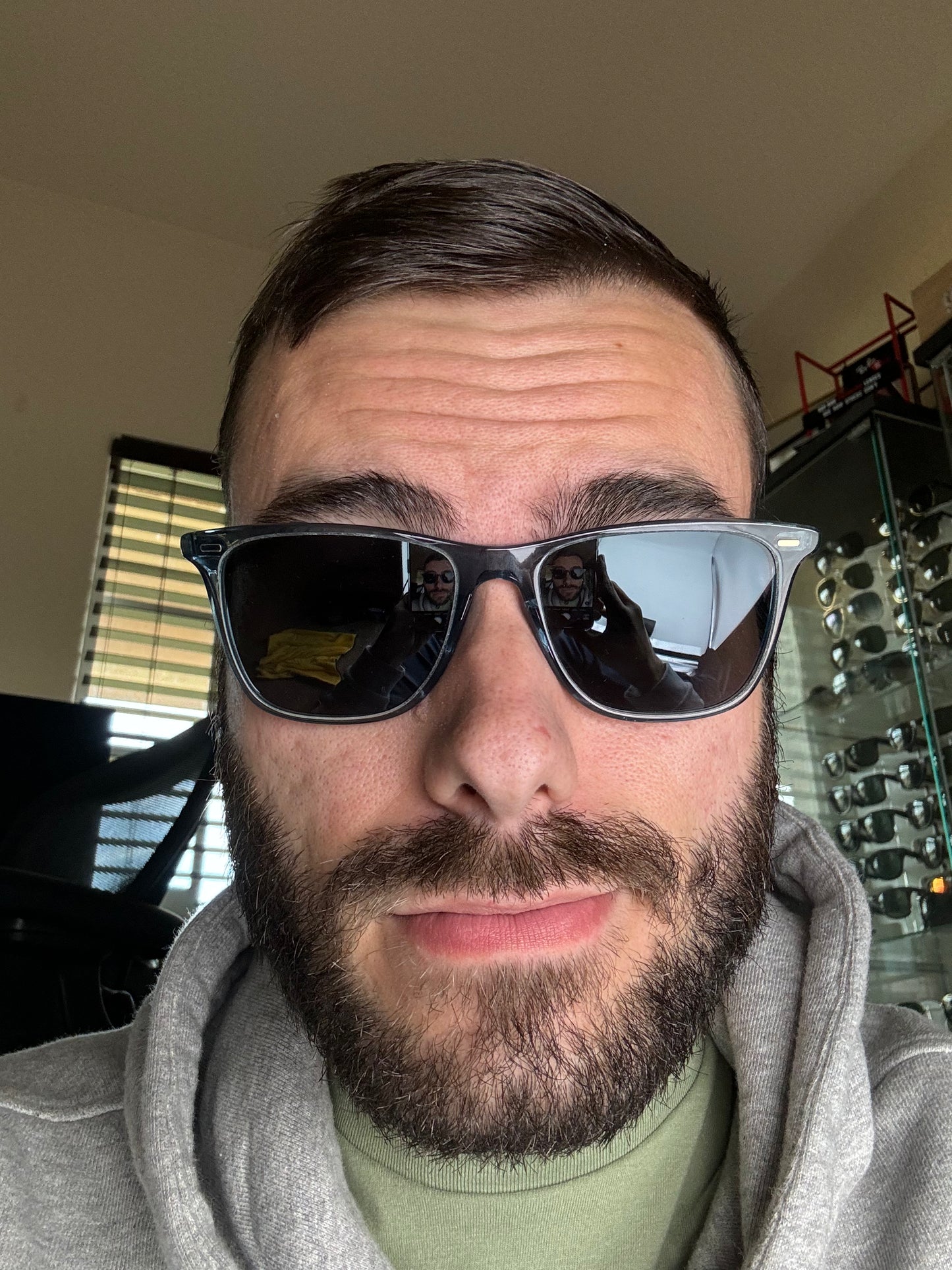 Oliver Peoples Ollis OV 5437SU 54mm Sunglasses Washed Teal / Carbon Gray new Preowned