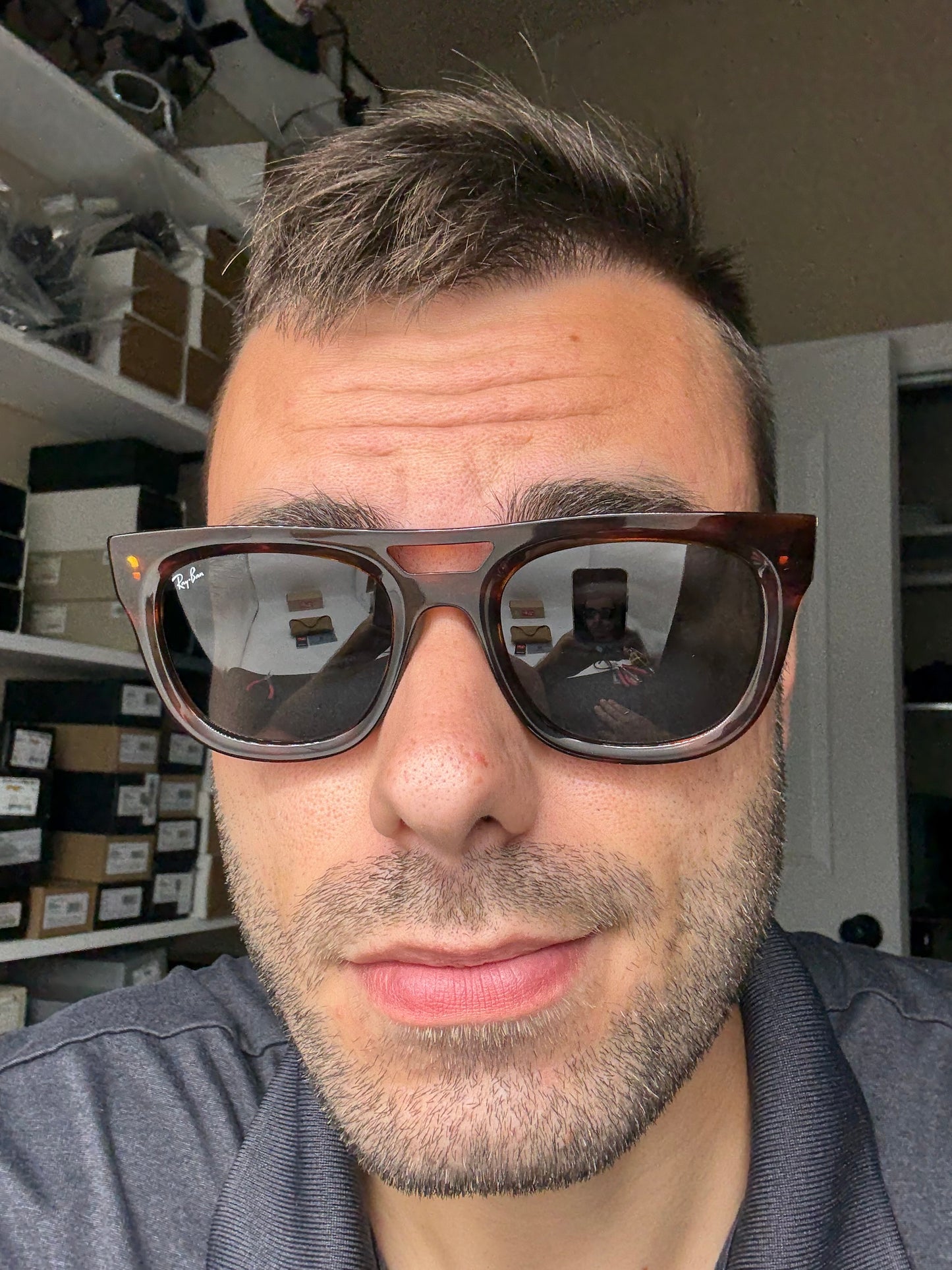 Ray-Ban Phil 54mm Bio Based RB 4426 Stripped Havana Dark Blue 13880 NEW