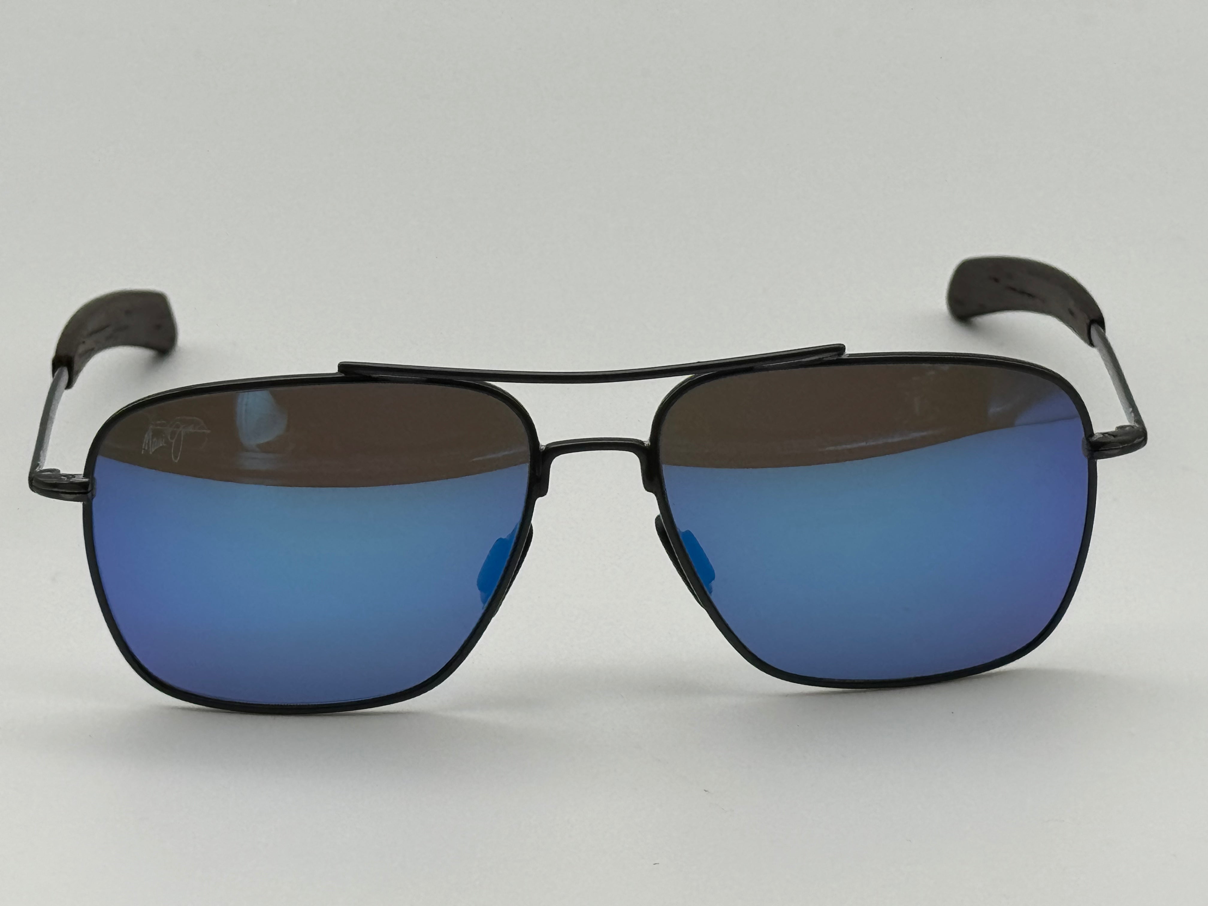 thumbnail image 2 of REVO Raconteur 2 Aviator Sunglasses - Gunmetal Frame, Polarized Blue Lenses (1146 00 BL) - Made In Italy 2 of 2