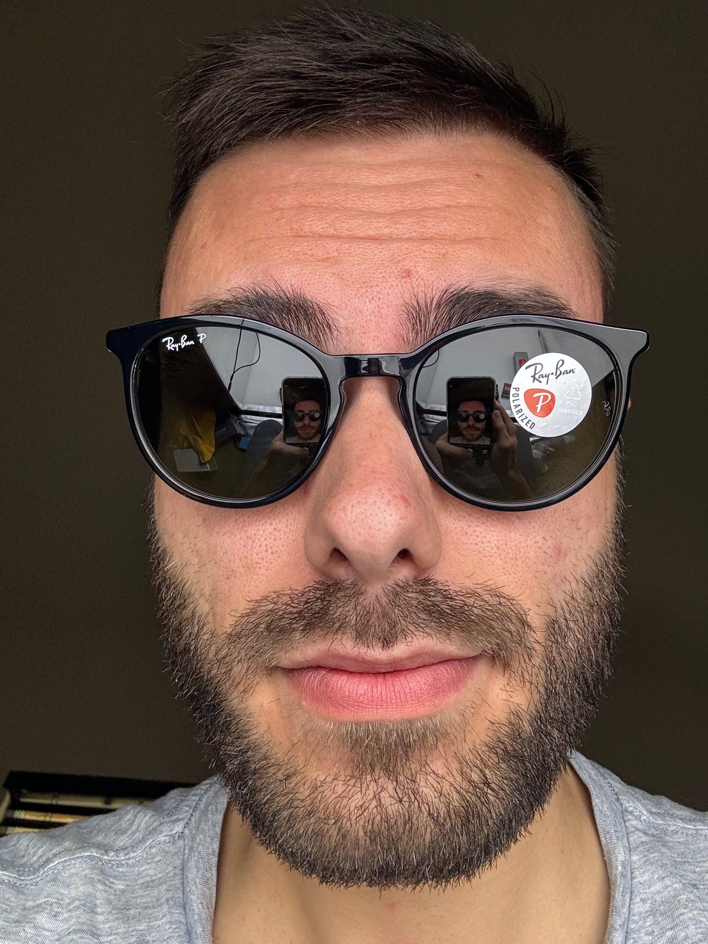 Ray-Ban RB 2204 51mm Black Transparent Acetate G15 Polarized Green 919/58 NEW