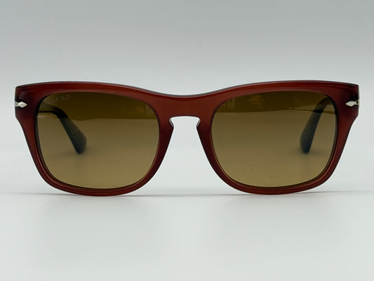 Persol Film Noir Edition Detective PO 3027 s 1002 / B1 Matte Opal Red / Photochromic Polarized Brown Preowned