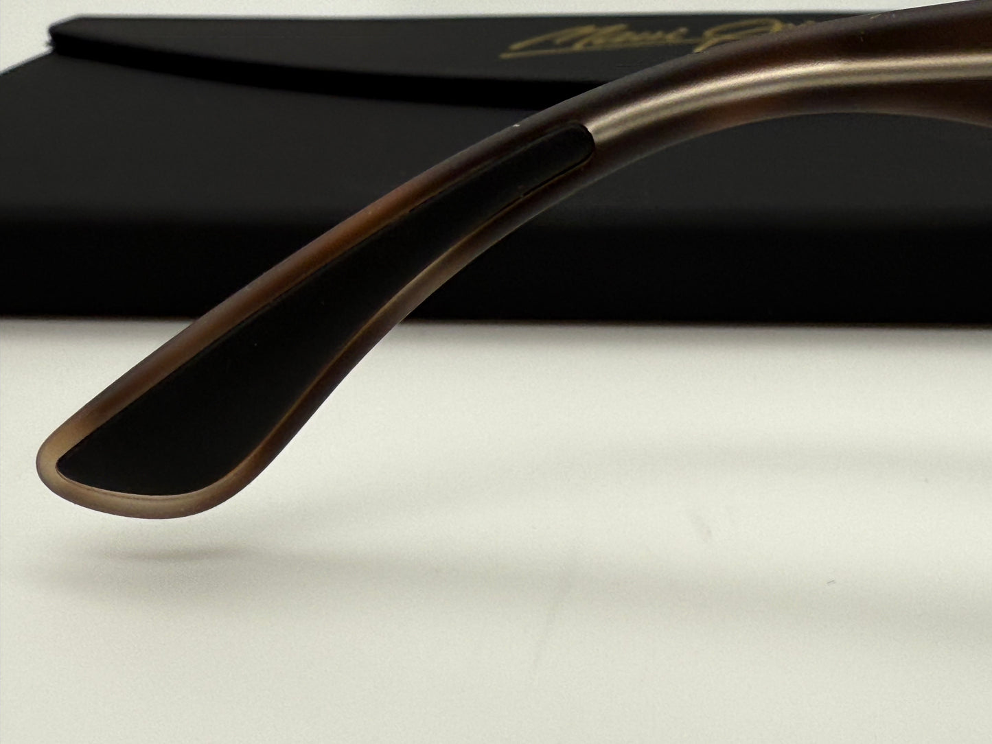 Maui Jim Mixed Plate 58mm H721-10MR Matte Tortoise Rubber / HCL Bronze Polarized Super Thin Glass Italy NEW