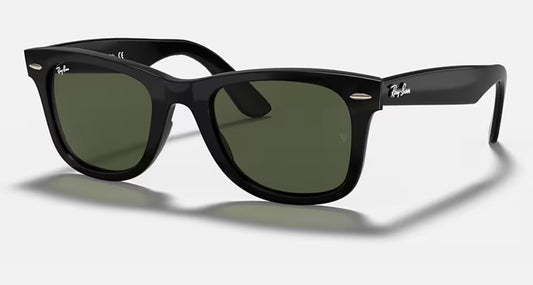 Ray-Ban Wayfarer Ease 50mm Black / G 15 Green RB 4340 601 Italy NEW