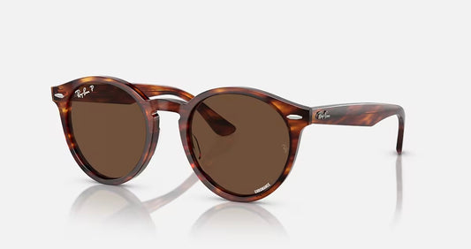 Ray-Ban Larry 51mm RB 7680 S Striped Havana Frame / Brown Chromance Polarized Japan NEW