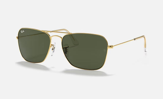 Ray Ban Caravan 58mm RB 3136 001 G-15 Italy NEW