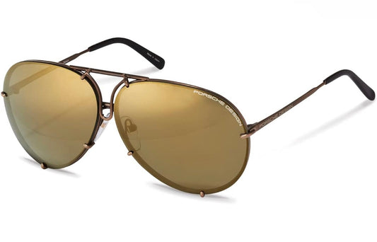 Porsche Design P 8478 63mm Matte brown Gold bronze mirrored with grey replacement E 6310 135 V209E89 Japan NEW