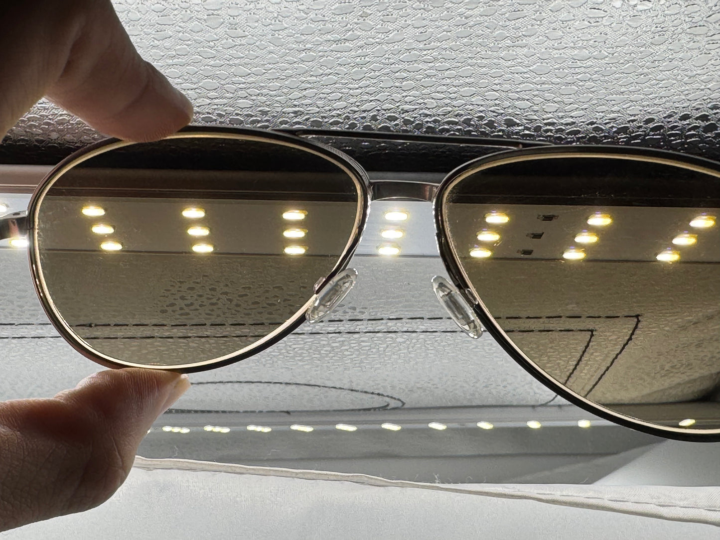 Oliver Peoples Copter 62mm OV 1120 ST Brushed Silver / Sand Quartz VFX Polarized Japan Preowned