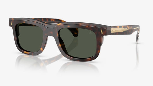 Moncler CLARO 51mm Brown Tortoise Gold / Green Lens 300282 Italy NEW