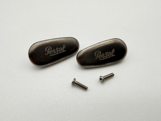Persol Nose Pads for Sunglasses Eyeglasses Silver Natural Titanium 14mm With Screws Authentic Japan NEW