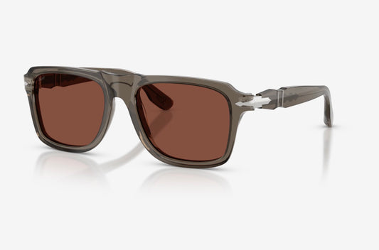 Persol PO 8002S 55mm Opal Gray / Red Crystal Italy Open Box