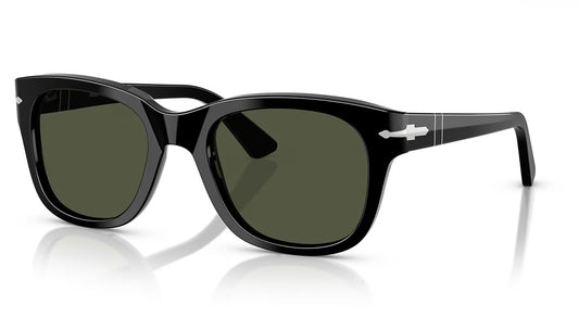 Persol PO 3372 S 53mm Black / Green Glass 95 / 31 Italy NEW