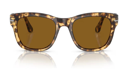 Persol PO 3313 55mm Brown Beige Tortoise / Brown Glass Lens 105633 Italy NEW