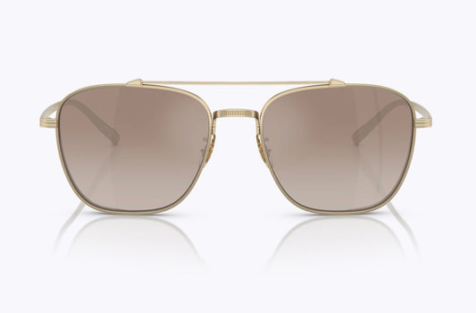 Oliver Peoples Avison 55mm Soft Gold Titanium / Tuscan Brown Gradient Mirror Crystal Lens OV 1349ST Japan NEW
