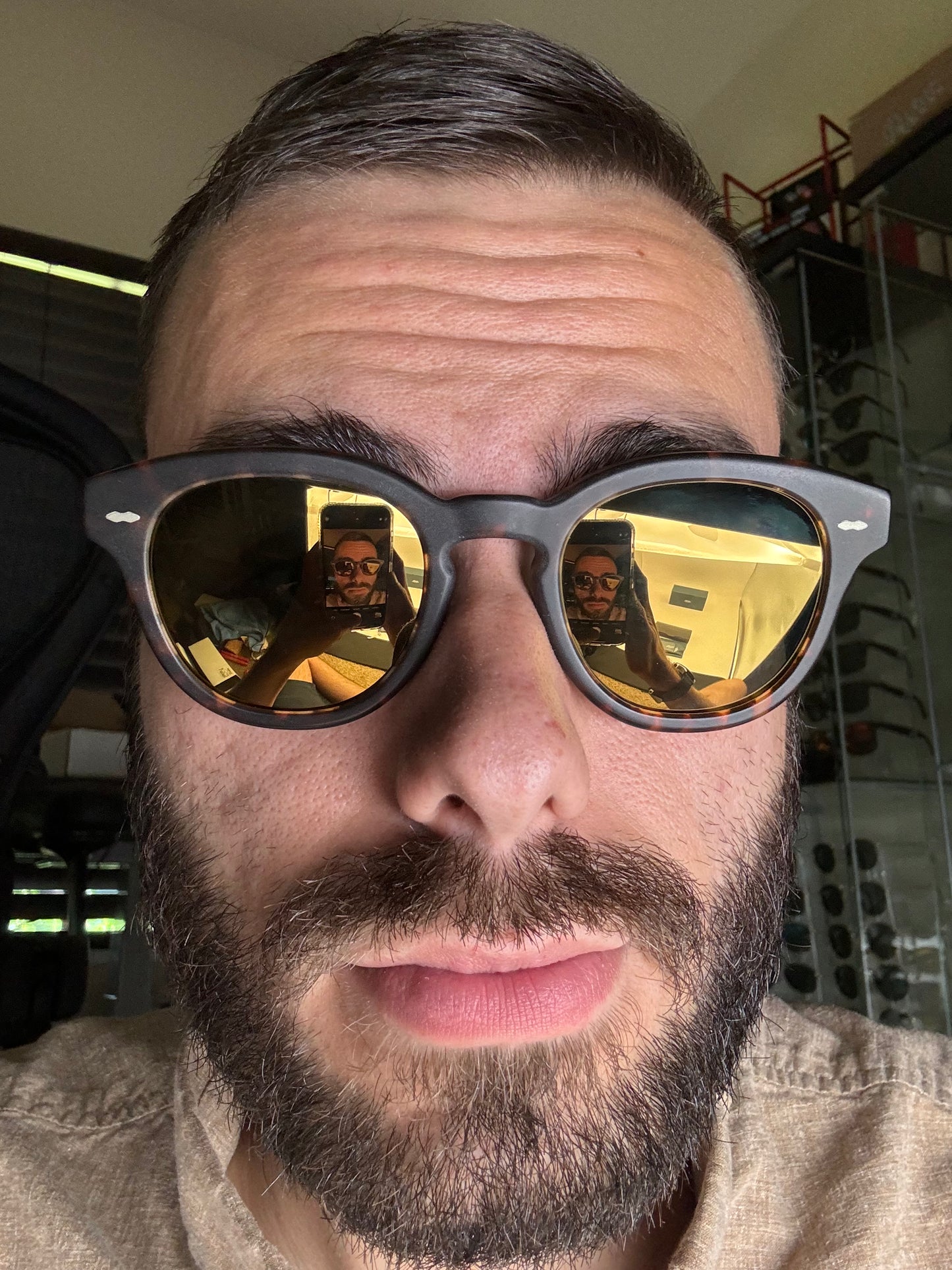 Oliver Peoples Cary Grant Sun 48mm G-15 Goldtone / Semi Matte Sable Tortoise Italy NEW