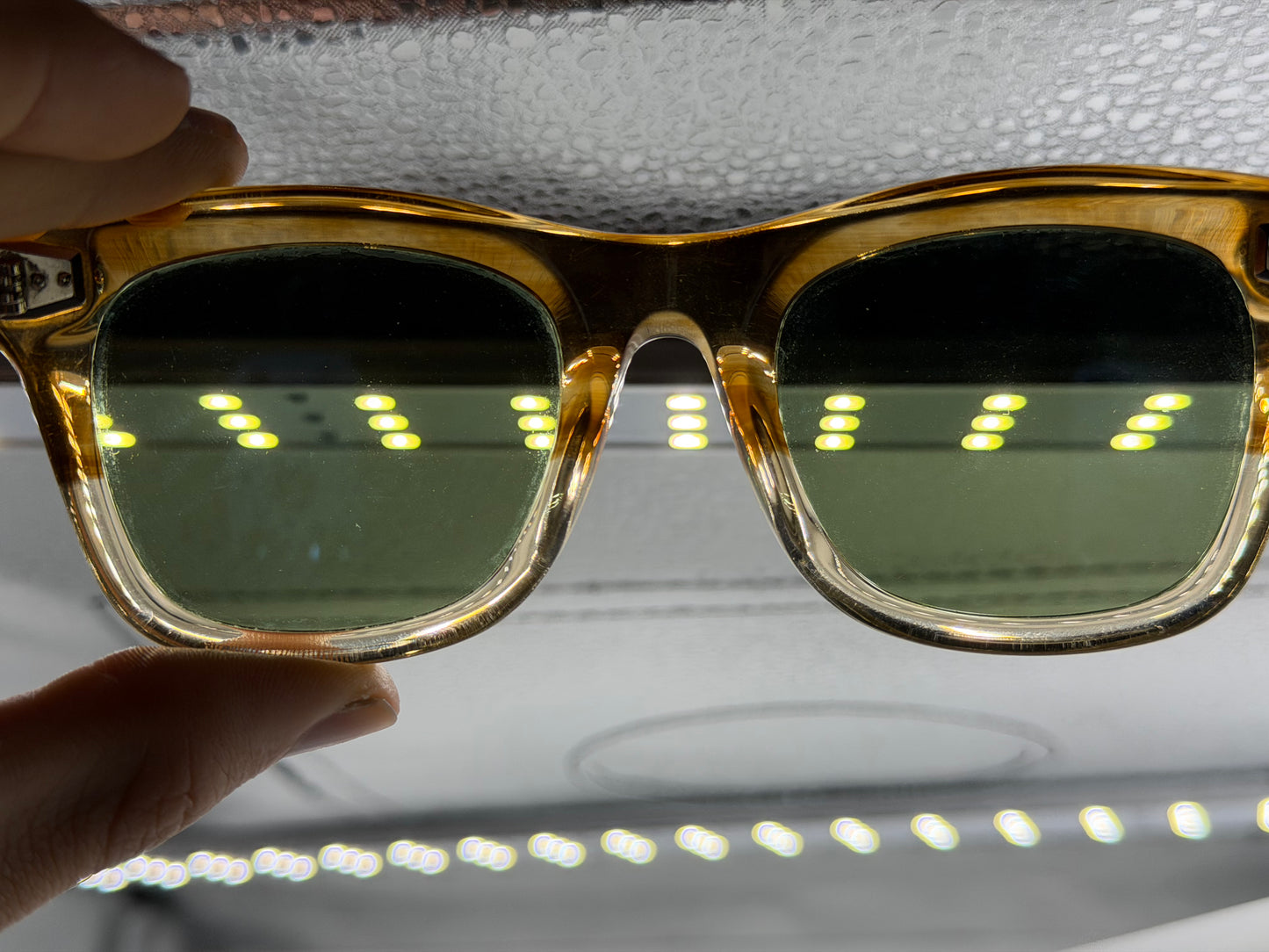 Oliver Peoples Mr. Brunello 50mm Honey VSB / Green CO V5497SU 167452 Italy Preowned
