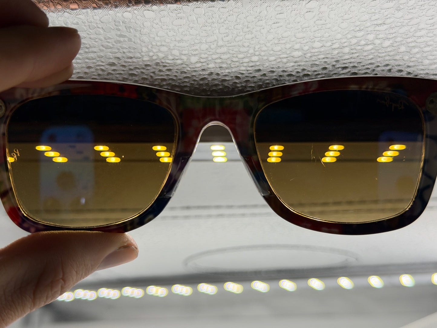 Ray-Ban Original Wayfarer 50mm RB 2140 1138/85 Light Wood On Surf/Brown Gradient Preowned