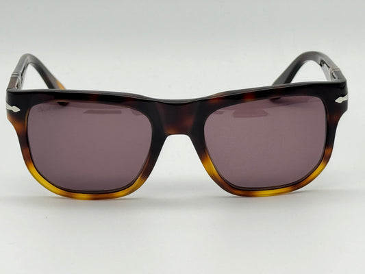 Persol PO 3306s 52mm 1160AF Brown Cut Light Brown Tortoise/ Dark Violet Polarized Openbox