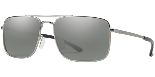Smith Optics Outcome Aviator 59mm Matte Silver / Polarized Platinum Mirror NEW
