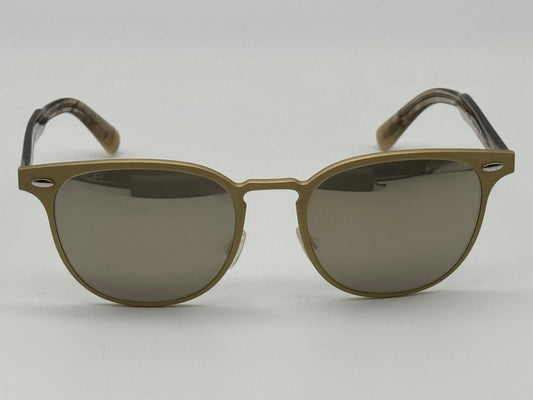 Oliver Peoples Sheldrake Metal 54mm OV 1179 s 52356G Tan / Smoke Silver Mirror Lens Open Box
