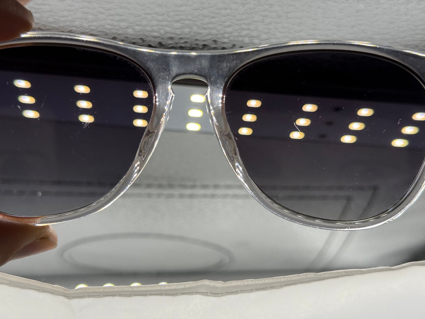 Oliver Peoples Daddy B 58mm workman grey / silver flash shaded mirror OV 5091 11326 Prewoned