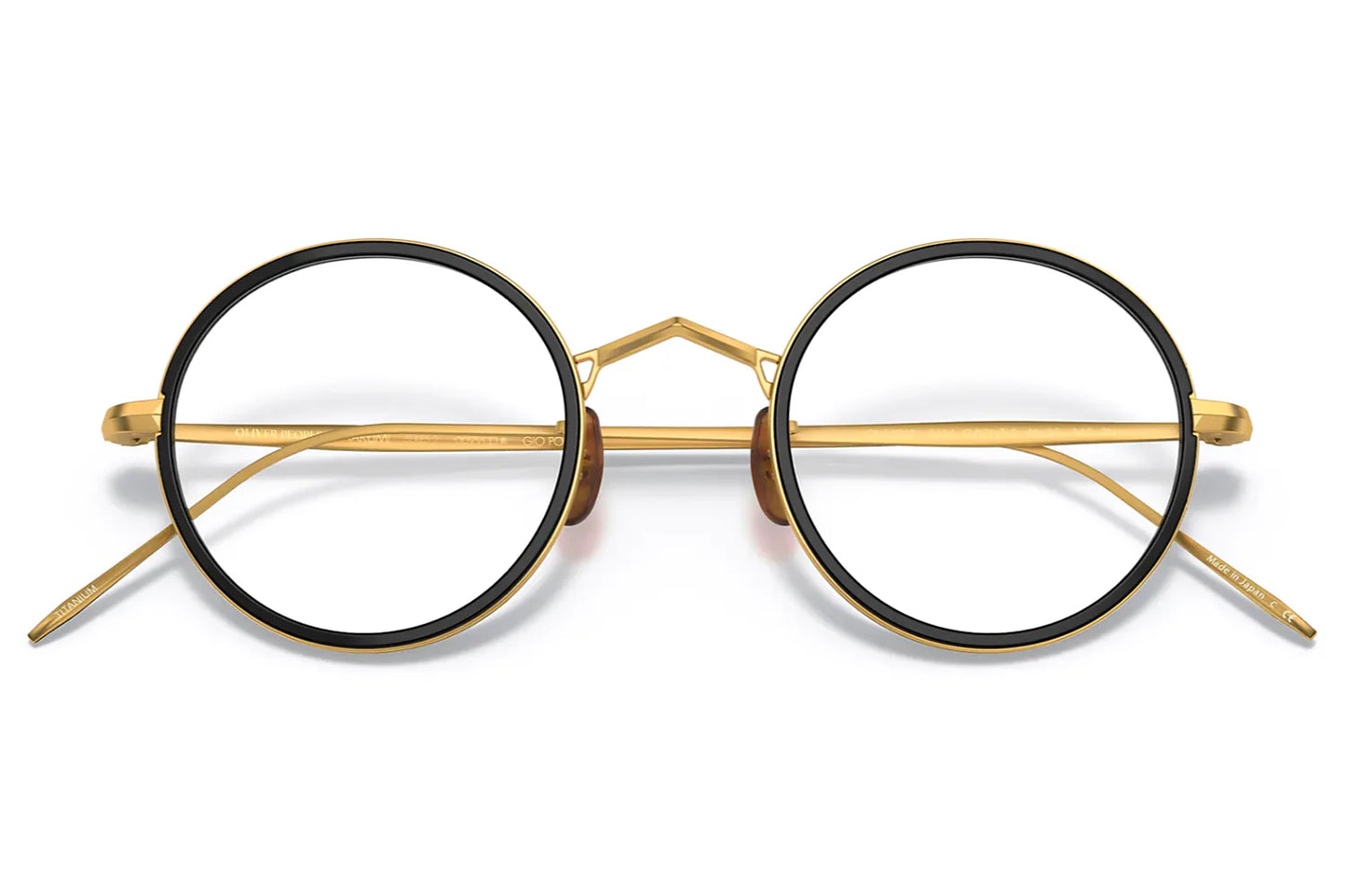Oliver Peoples G. Ponti - 2 46mm OV 1292 T 5414 Brushed Brass / Brown Clip Japan NEW