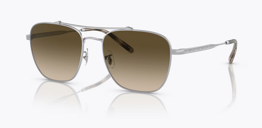 Oliver Peoples Marsan 55mm OV1322ST 525485 Brushed Silver Titanium /Chrome Olive Photochromic Japan NEW