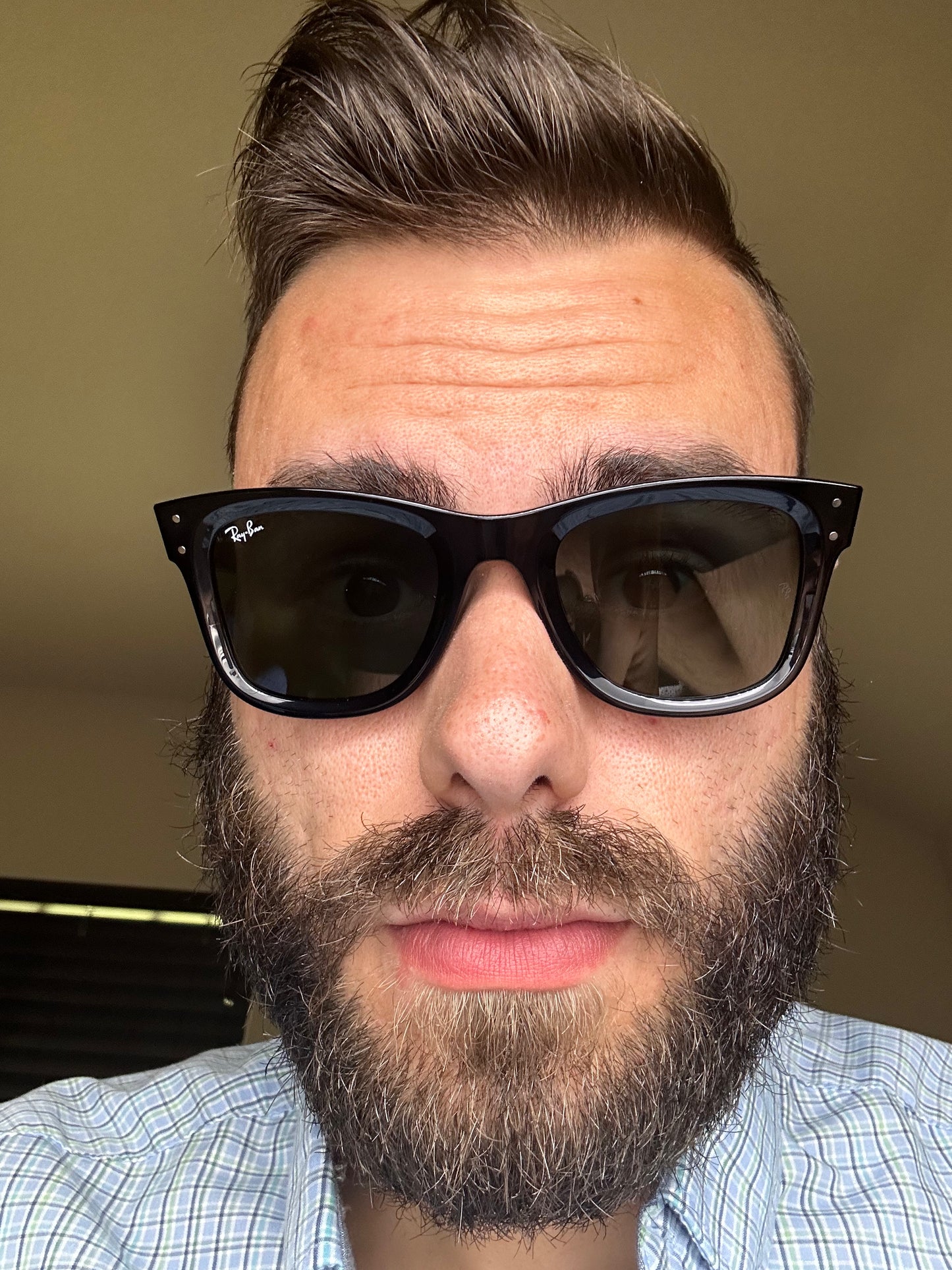 Ray-Ban Wayfarer Reverse 50mm Black / Dark Green RBR 0502s 6677VR Made in Italy