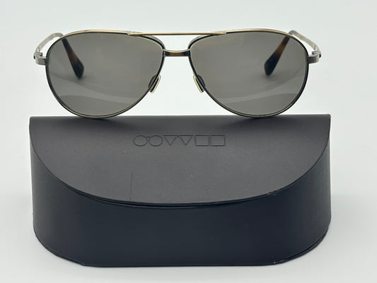 Oliver Peoples Copter 62mm AG G15 Gunmetal Gray Preowned with NEW Poly Lens