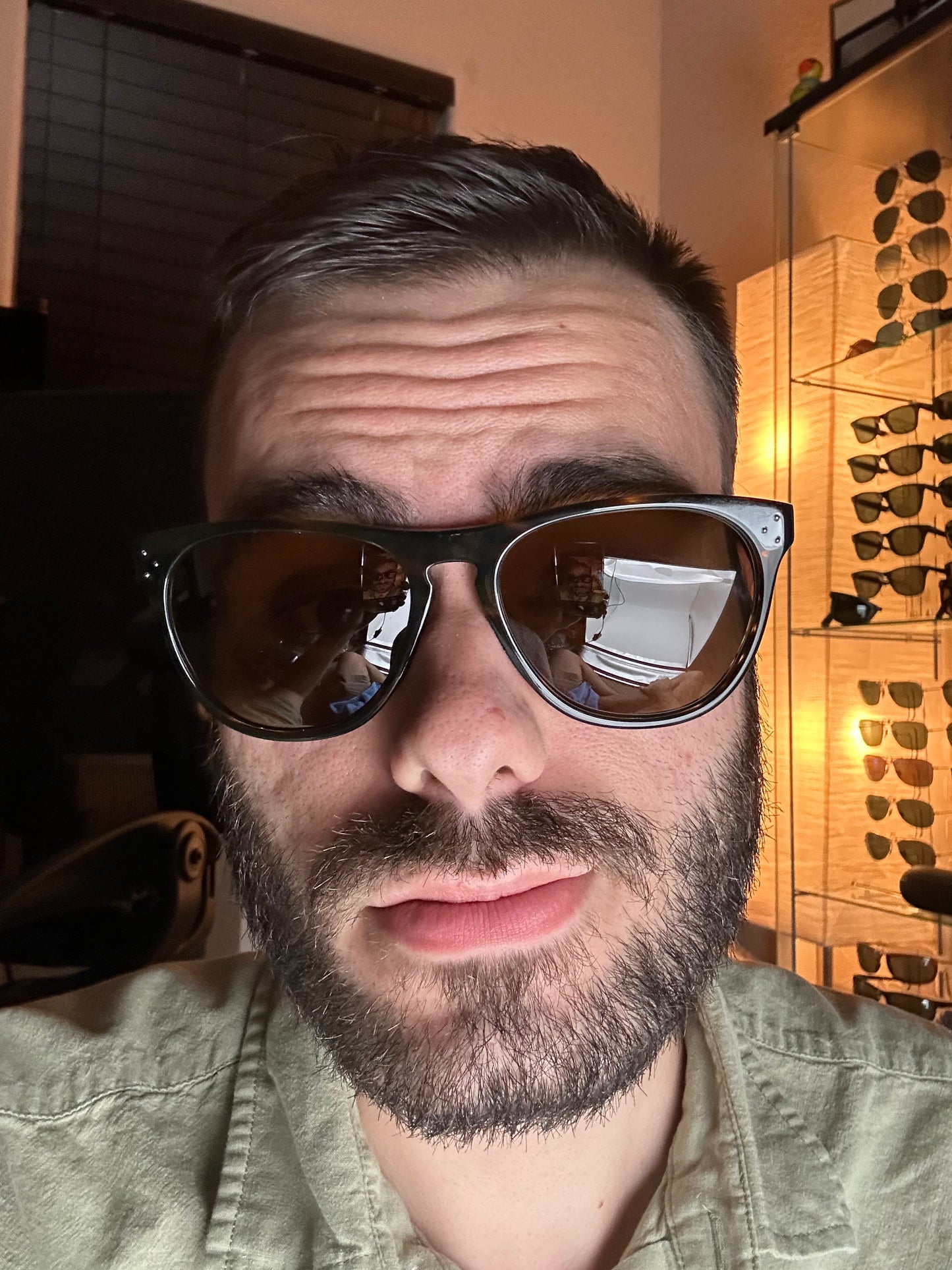 OLIVER PEOPLES Daddy B 58mm Cocobolo Brown Polarized Sunglasses OV5091S Preowned