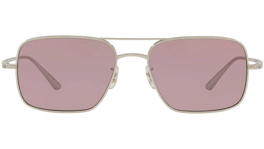 Oliver Peoples Victory The Row LA 54mm Silver Purple Photochromic Titanium Aviator Sunglasses OV1246ST