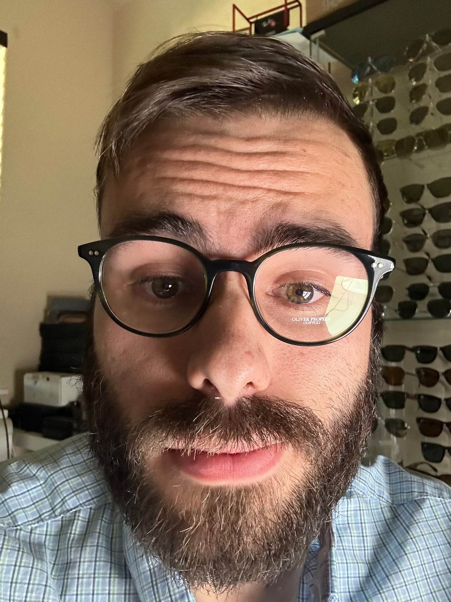 Oliver Peoples Mikett OV 5429u 47mm Emerald Bark 1680 Demo Lens New