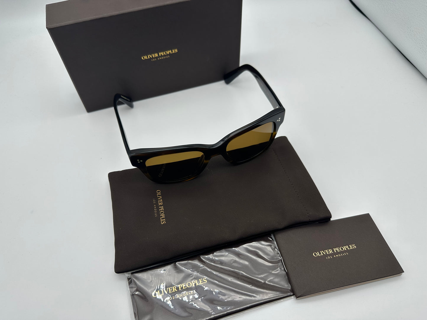 OLIVER PEOPLES MELERY 54mm OV 5442SU 167783 Square Sunglasses Bark Polarized Brown NEW