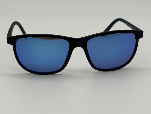 Maui Jim LeLe Kawa 58mm Dark Navy Stripe Blue Hawaii STG Italy NEW