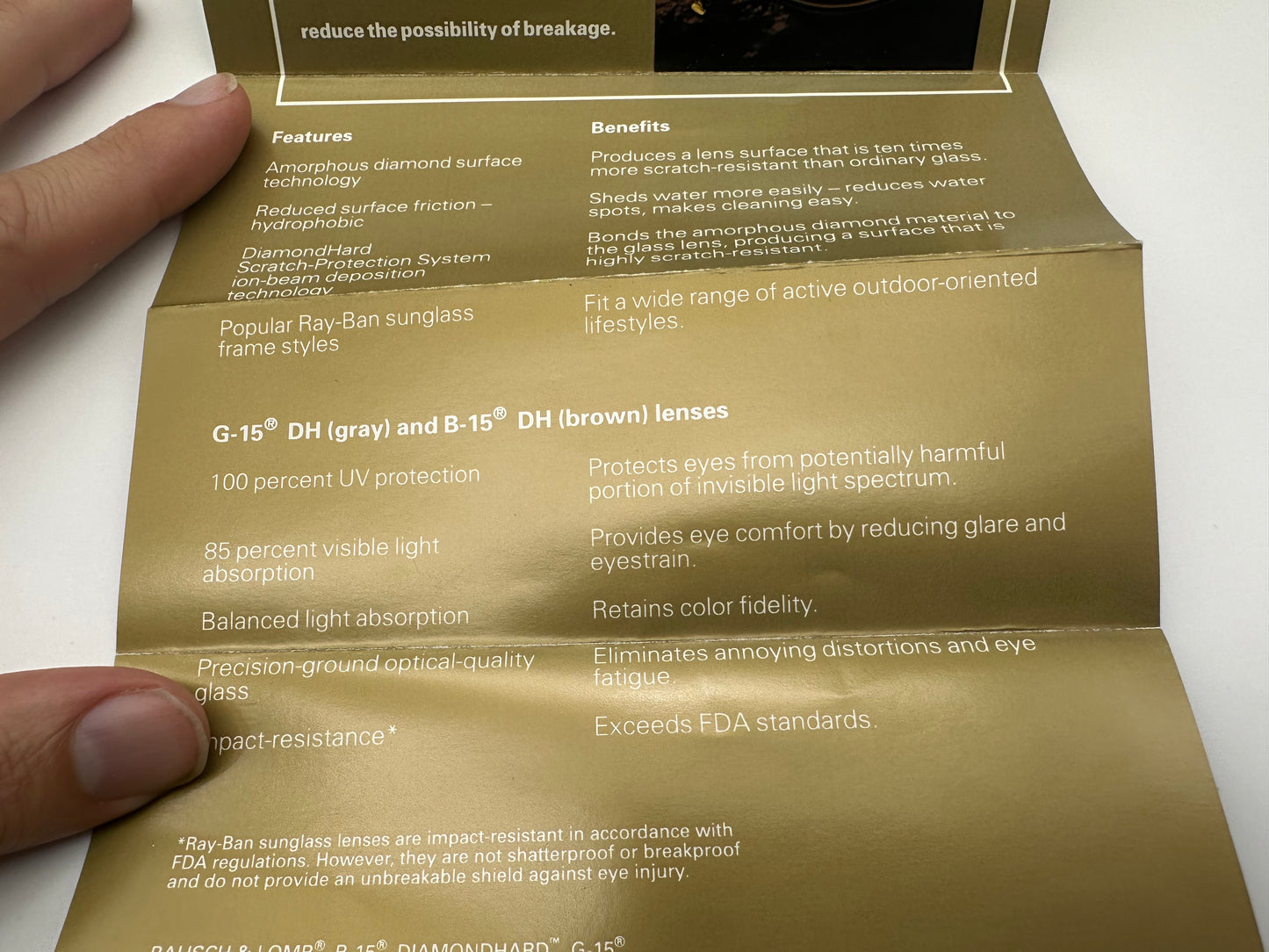 Ray-Ban USA B&L Diamond Hard Aviator Outdoorsman 58mm W1506 Surviver Cable Temple Tips Preowned